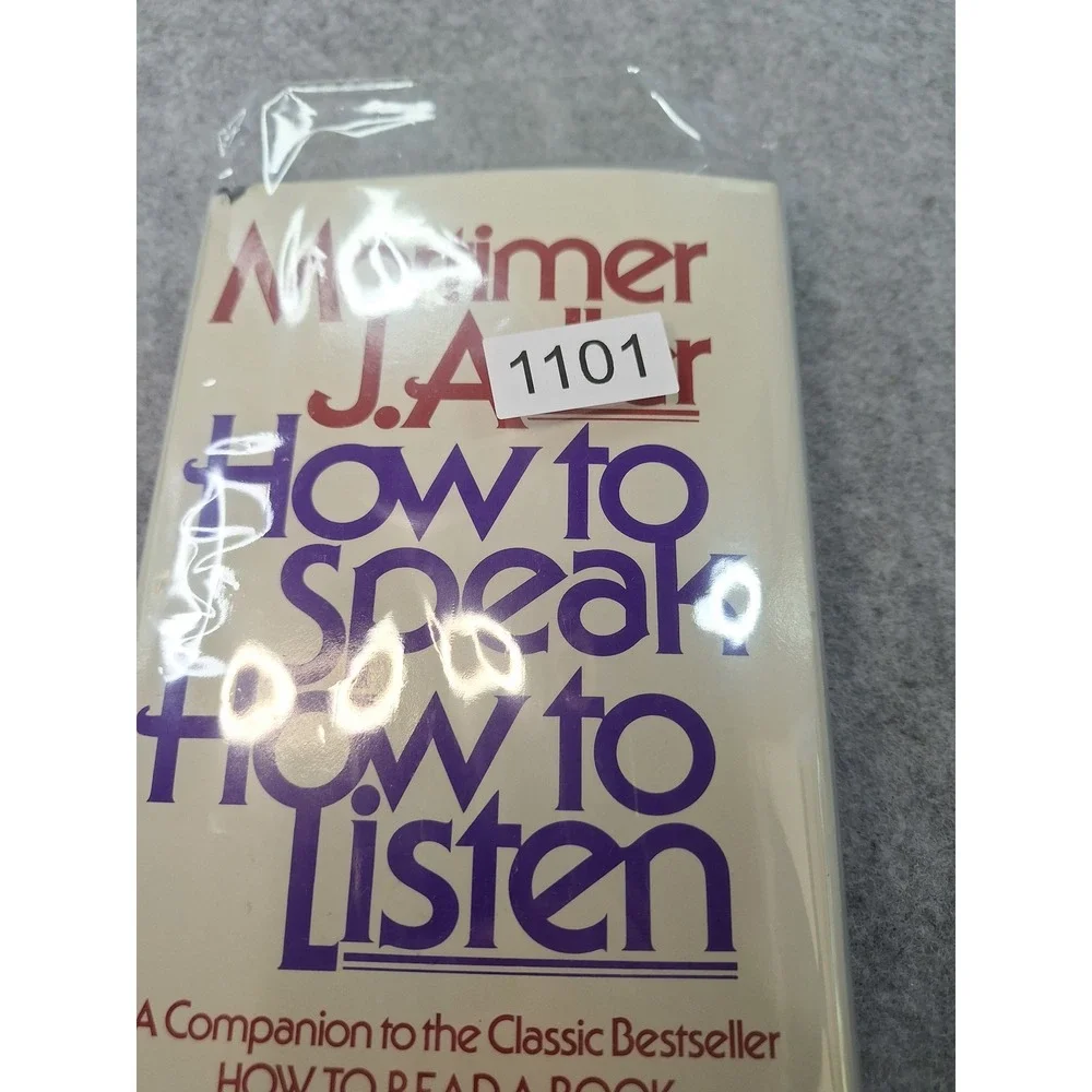 How to Speak How to Listen Mortimer J Adler Hardcover 1983 Macmillan